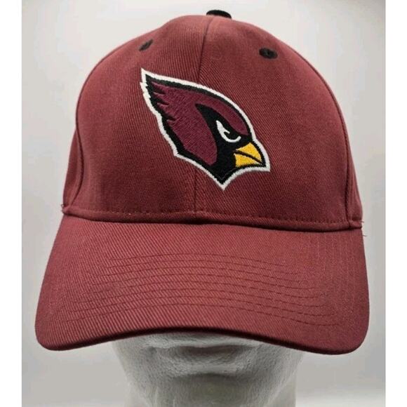 ARIZONA CARDINALS SOLID RED HAT AUTHENTIC NFL TEAM STRAPBACK CAP Red Birds - Picture 1 of 10